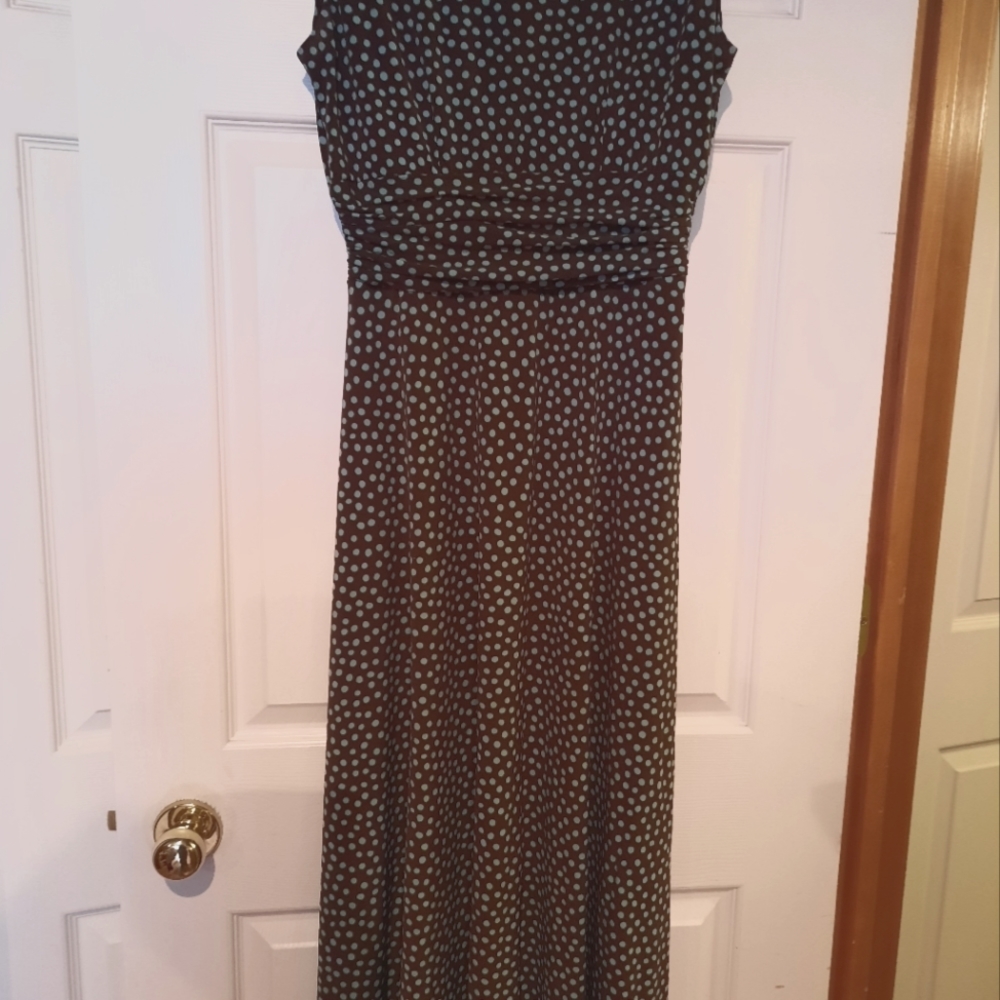 Coldwater Creek long pokedot dress